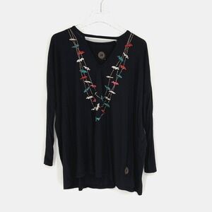 Double D Ranch Top Womens S Embroidered Beaded Fetish‎ Necklace Native Western